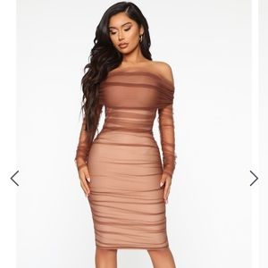 Ruched and Ready bandage Midi dress